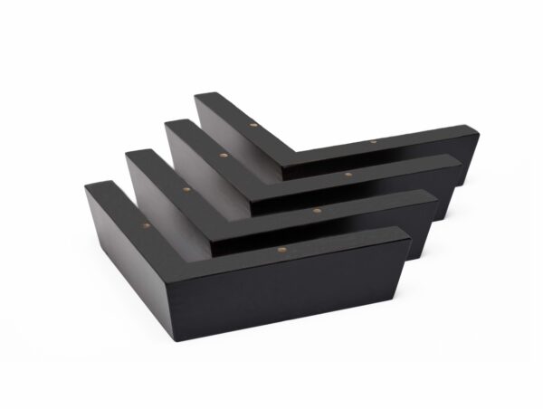 Wooden corner leg 5cm, black